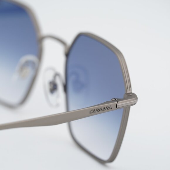 CARRERA 334/S 0R81 08 Sunglasses Ruthenium Geometric Frame, Blue Lenses - Picture 6 of 12